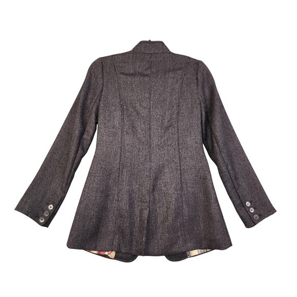 Peruvian Connection Womens Baby Alpaca Wool Blazer Jacket Size 2 Brown Knit - Picture 5 of 12